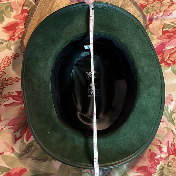 WINFIELD COVER CO Size Small Greem Suede Leather Hat Feather German Austria NEW - Picture 15 of 17